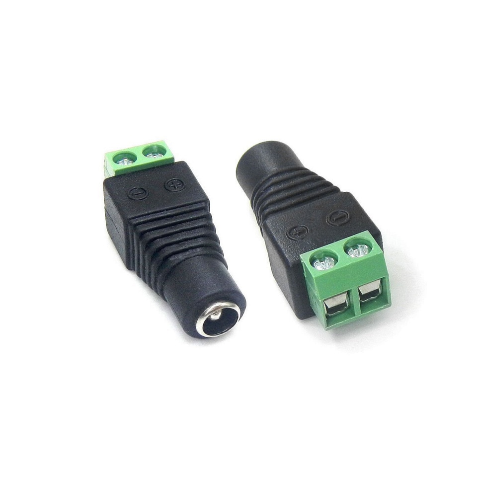 Vrouwelijke DC Connector Plug LED Strip Accessoires 10 stks/partij Adapter Plug Connector voor Licht Groeien Strip 5050/3528 Enkele Kleur