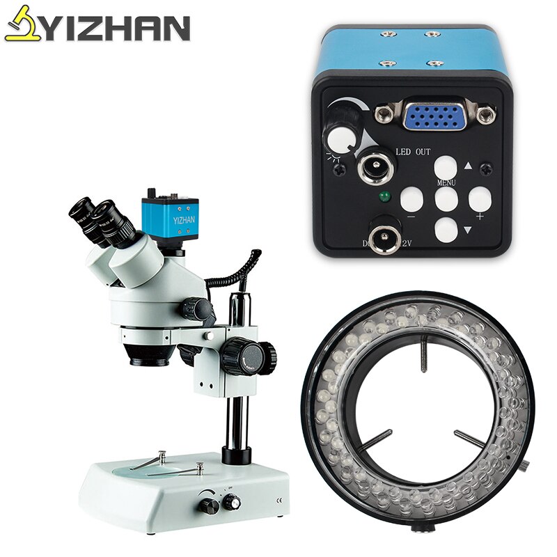 13MP VGA HD mikroskop przemysłowy aparat cyfrowy laboratorium elektroniczny aparat okularowy robić telefonu CPU PCB naprawa YIZHAN