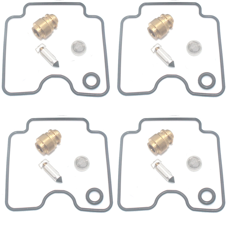 Motorcycle carburetor repair kit for FZS1000 FZS 1000 FAZER FZ-1 2001-2005 floating needle parts gasket: 4set
