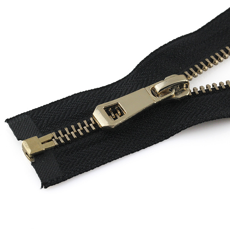 5# 55/65/75cm Open-End Auto Lock Metal Zipper Diy Handcraft For Clothing Pocket Garment Shoes Bags Sewing Accessori: Gun Metal / Option1