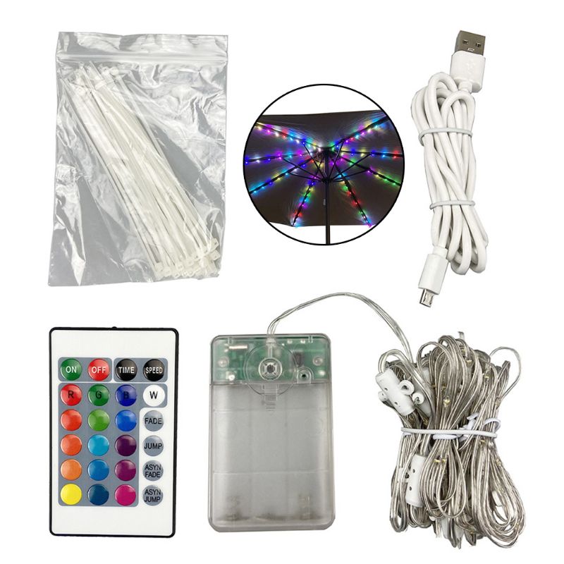 104 LED Umbrella Light Fairy String Light with 8 Mode Push Button Switch F3ME