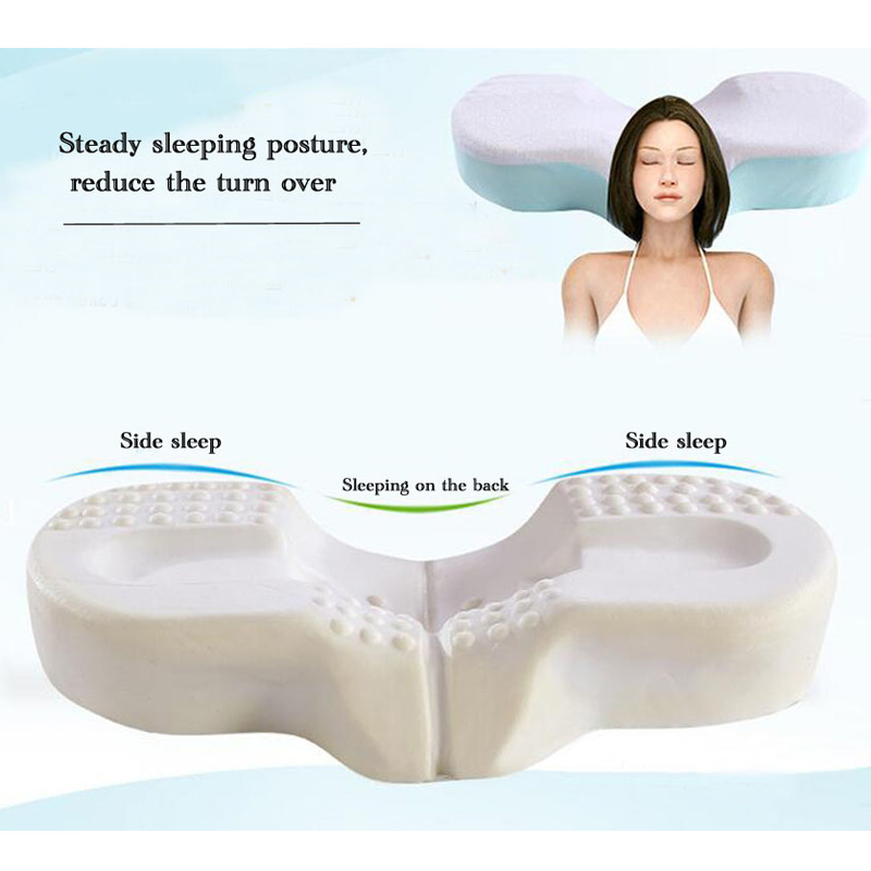 Orthopedische Latex Ergonomische Curve Verbeteren Slapen Kussens Traagschuim Trage Rebound Kussen Concave Hoofdsteun Neksteun