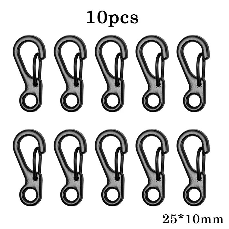 Fermoirs à ressort en métal, anneau torique, mousqueton ouvrable, porte-clés, anneaux, Clips de sac, crochet, chaîne de chien, connecteur de boucles pour bijoux à faire soi-même: Orange