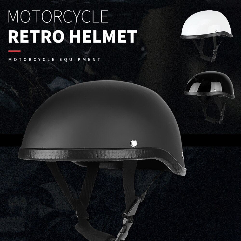 Half Gezicht Motorhelm Half Helm Open Gezicht Casco De Moto Voor Cafe Racer Chopper Scooter Matzwarte Motorhelm