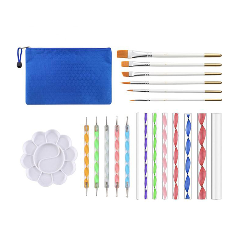 20 Pcs Mandala Rock Dotting Tools Nail Art Painting Tools Set For Art Crafts - 8 X Acrylic Rods, 5 X Double Sided Dotting Pens: Default Title