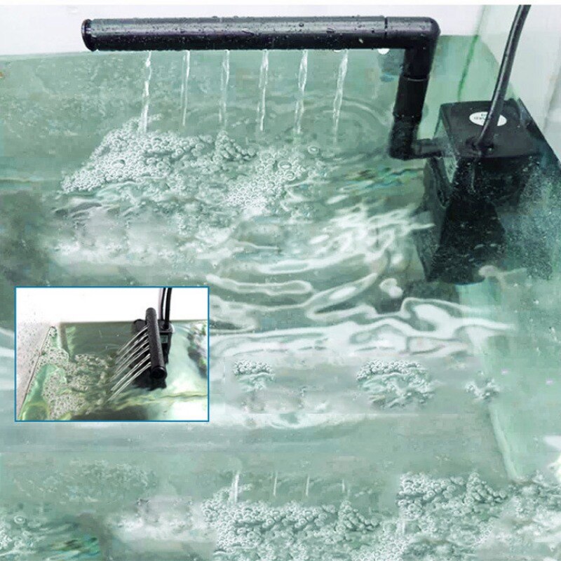 Aquarium Built-In Filter Fish Tank Submersible Internal Filter Adjustable Water Flow