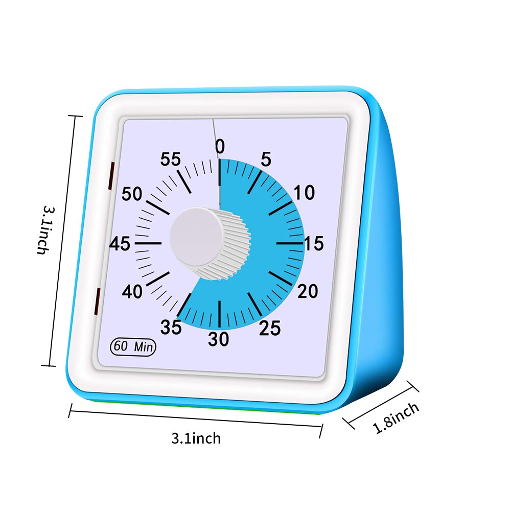 Visual Analog Timer 60 Minutes Student Classroom Kitchen Timer Countdown Cooking Management Tools Home Adults Children