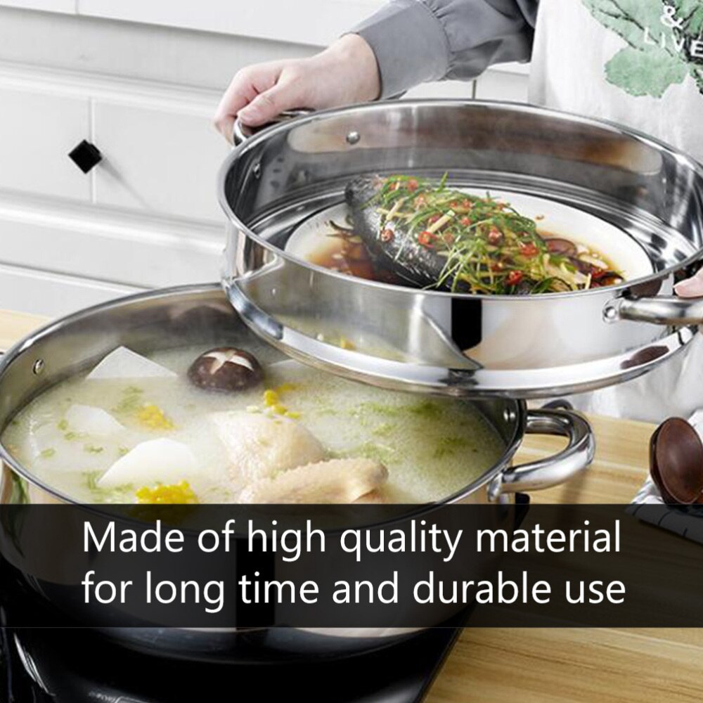 Stainless Steel Stockpot for Home (Tree-Layer, Super Thick-28cm)