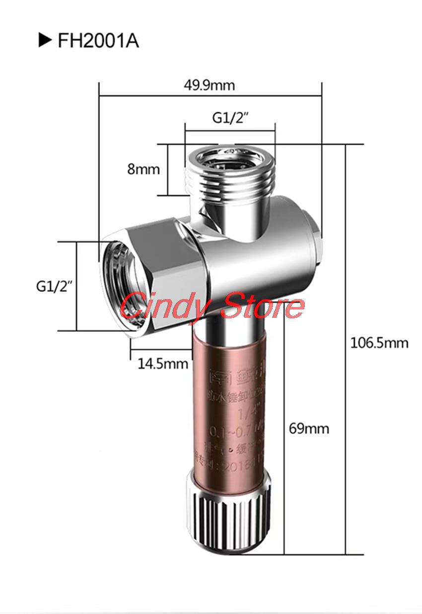 Vattenhammareliminator hushållskoppar levande vattenrenare varmvattenberedare toalett hörnventil vattentät hammare stötdämpare: Indigo
