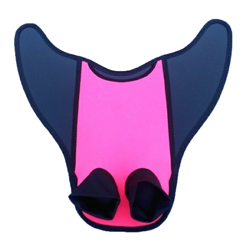 Mermaid Swimming Fins Duck Flippers Rubber Short Swim Fins Universal Size Adjustable Fins Neutral Flippers: child rose red