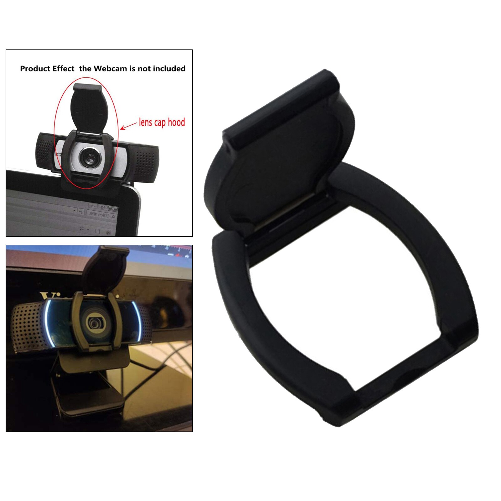 Privacy Shutter Protects Lens Cap Hood Cover for Logitech HD Pro Webcam C920 C922 C930e Black