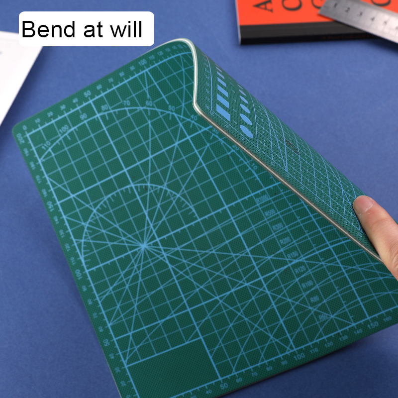 LMDZ Rotary Cutter with Circular Blade Fabric Cutter Stainless steel straight ruler Grid Lines Cutting Mat for Leather Tools