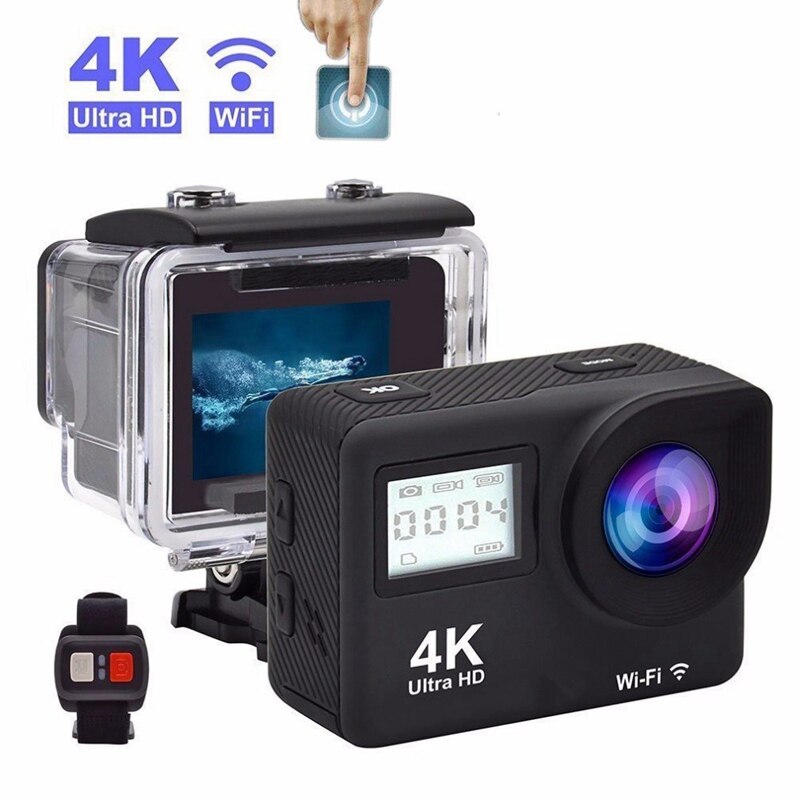 4K caméra d'action WIFI presse Sn 8MP 30M étanche 170 degrés grand Angle lentille HD Sport Action caméra DV pour le Sport/plongée