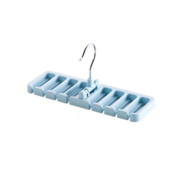 Multifunctioneel Opbergrek Stropdas Riem Organizer Roterende Ties Hanger Houder Garderobe Kast Opslag Houder met Metalen Hanger: blue-S