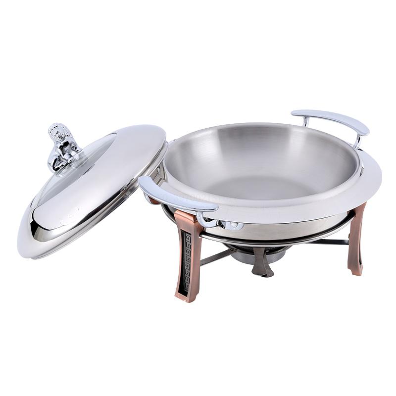 in acciaio inox fornello ad alcool per uso domestico/commerciale ottavino scaldavivande combustibile solido boilersmall a secco piatto caldo Mela pentola 20/22 centimetri