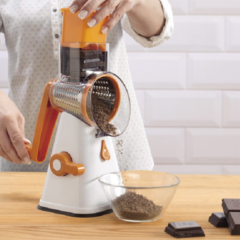 Potet gulrot raspe skiver grønnsakskutter rund mandoline skiver rustfritt stål multifunksjonelle helikopterblader kjøkkenutstyr