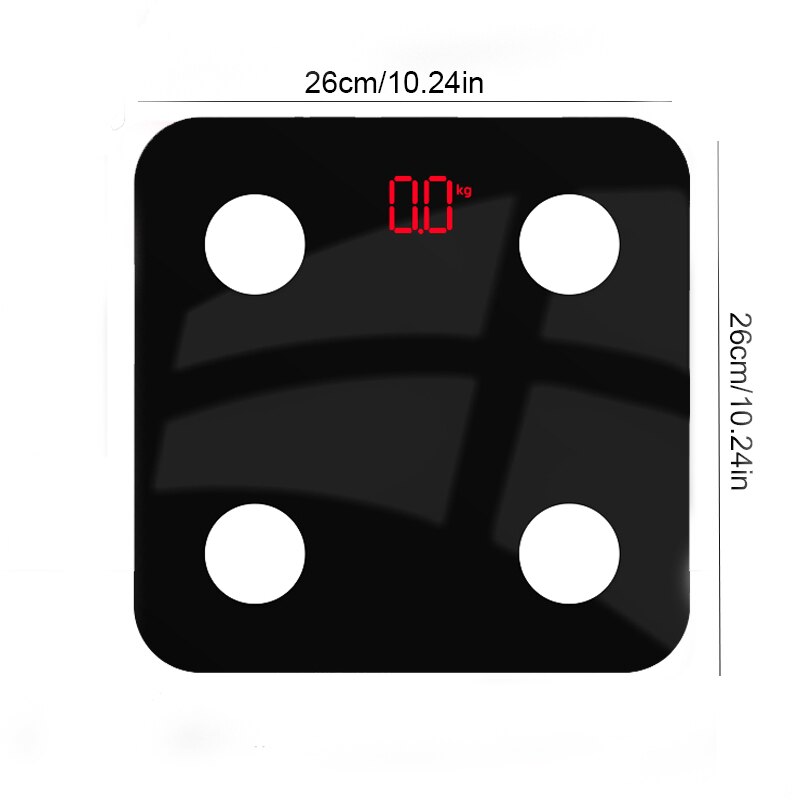 Home Electronic Scale Human Body Smart Bluetooth Weight Scale Body Fat Scale Smart Wireless: Black