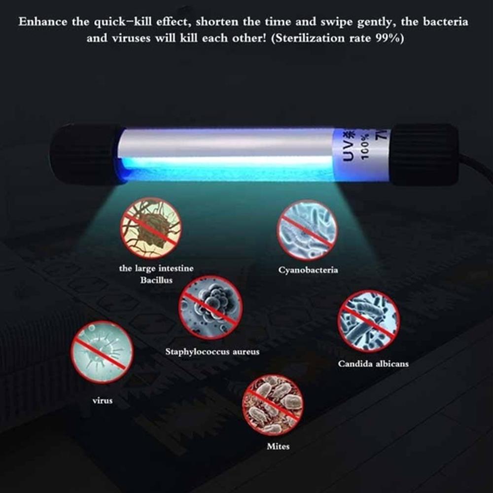 Svagt ozon uvc-sterilisator ljusrör skyddsutrustning energisparande handhållen uv starkt ljusskydd 7/11w