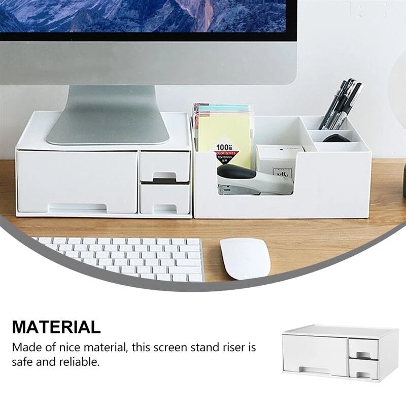 Multi-function Desktop Computer Monitor Stand Keyboard Storage Holders Computer Screen Riser Home Laptop Storage Stand