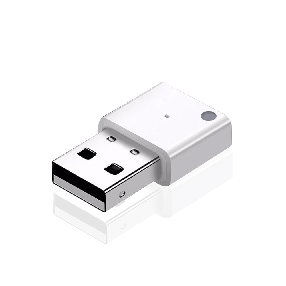 KebiduWireless-Adaptador USB Bluetooth 5,0, Dongle, receptor de sonido y música, transmisor Bluetooth para ordenador y PC: White