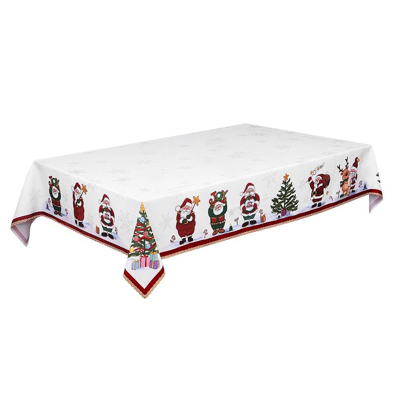 Bestonzon 84 x 60in juledug dekorativ bordløber langt borddæksel til julefest vinter hjemindretning