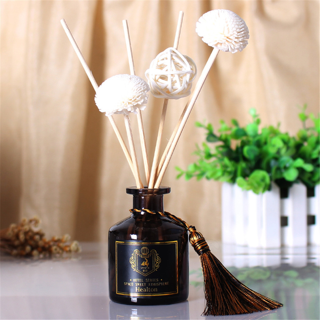 Reed Diffuser Sets Reed Oil Diffusers with Natural Sticks, Glass Bottle and Scented Oil 50ML rattan d90529
