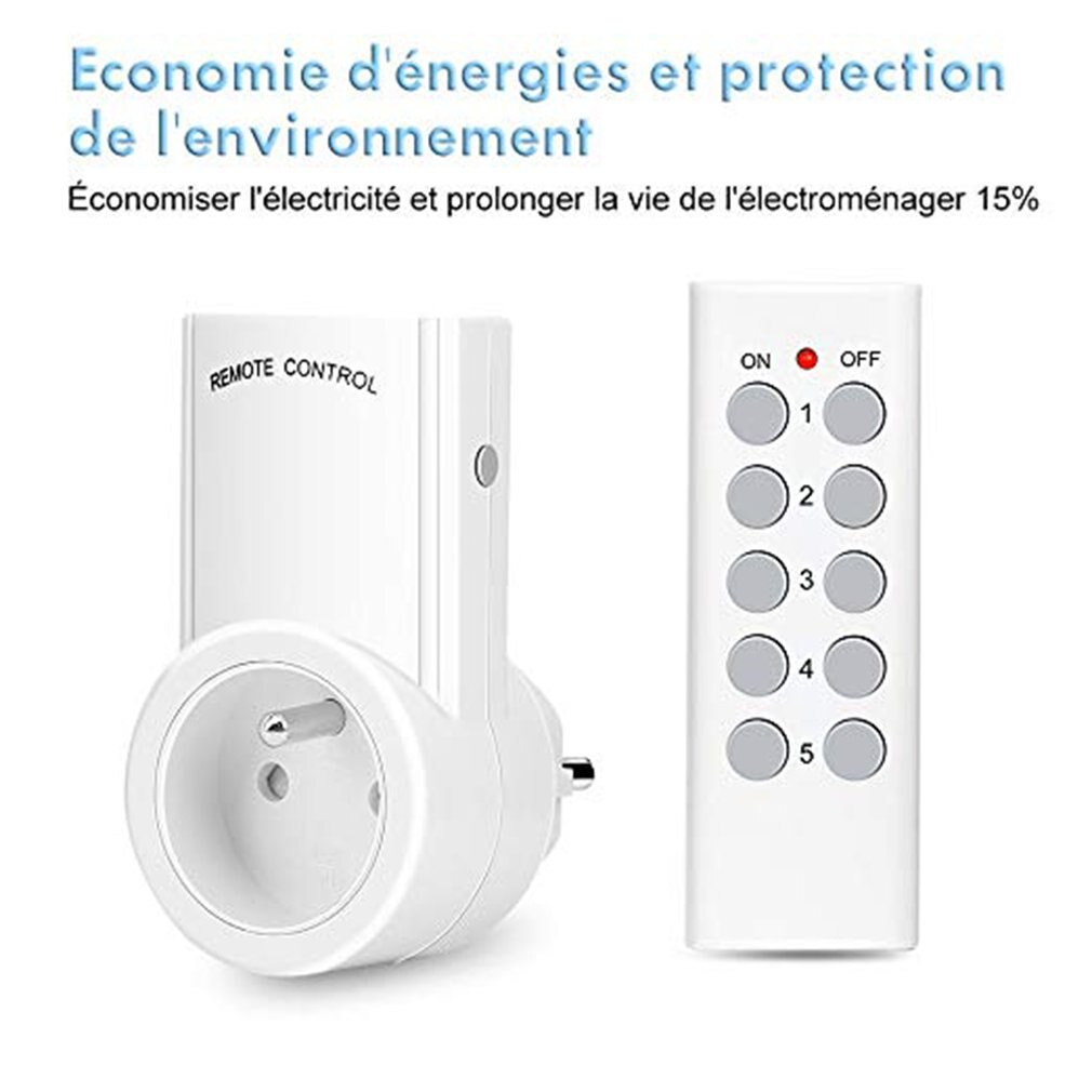 Set Of 5 Programmable Remote Receptacle Kyg Wireless Home Automation Receptacle Two Remotes And Four Batteries Included
