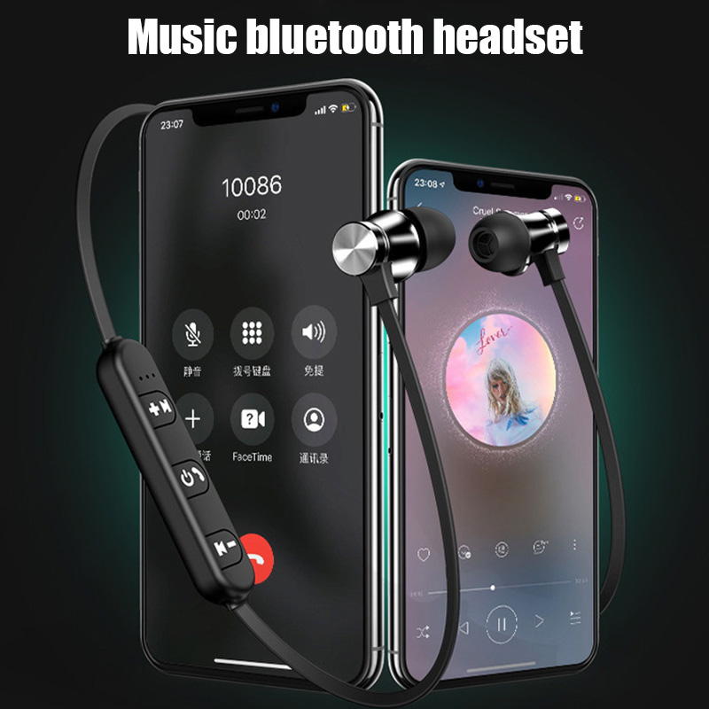 XT-11 Bezprzewodowe słuchawki Bluetooth 4.2 Sportowy zestaw słuchawkowy Wodoodporne słuchawki douszne z pałąkiem na szyję Magnetyczne słuchawki z mikrofonem do Samrtfonów