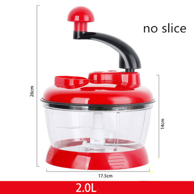 2.5L Manual Meat Processor Mixer Stainless Steel Meat Cutter Multifunctional Hand Carrot Vegetable Grater Dicer Tools: 1