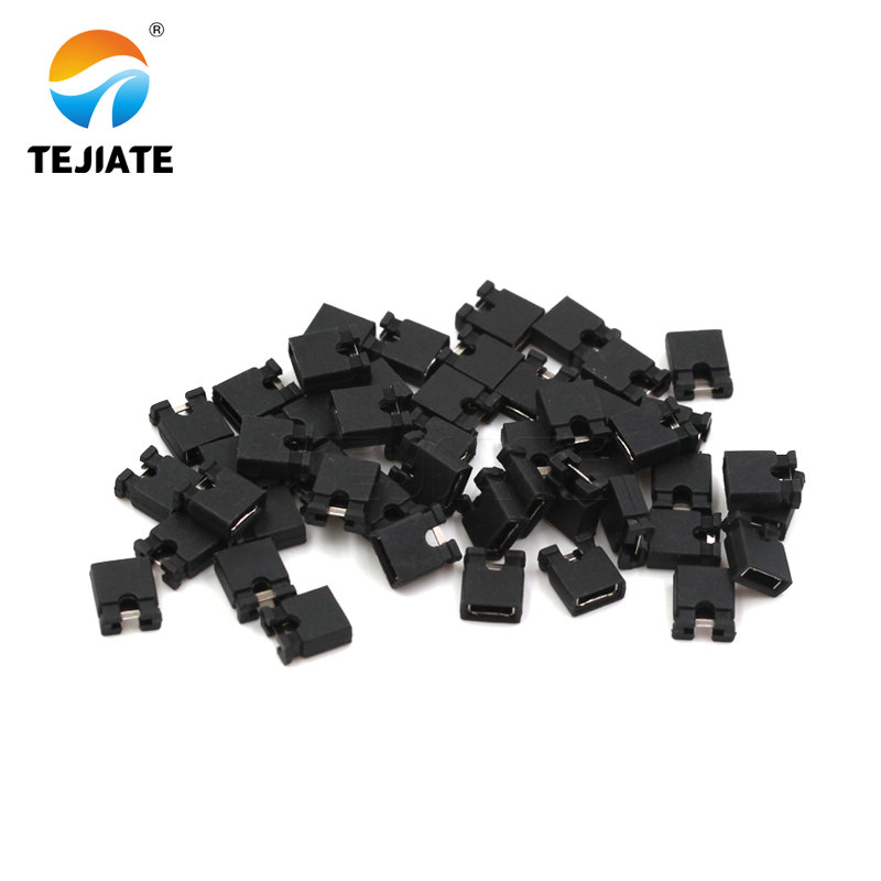 Capuchon de cavalier, 100 pièces, capuchon de court-circuit, espacement 2.54mm, noir, jaune, bleu, rouge, bloc de court-circuit, capuchon de connecteur à broche, capuchon à longue poignée: vert militaire