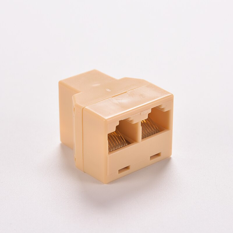 1pcs Socket Network Plug LAN Port 1 to 2 Socket Splitter Connector Adapter DZ517 RJ45 Coupler 8P8C Ethernet Cable Extender