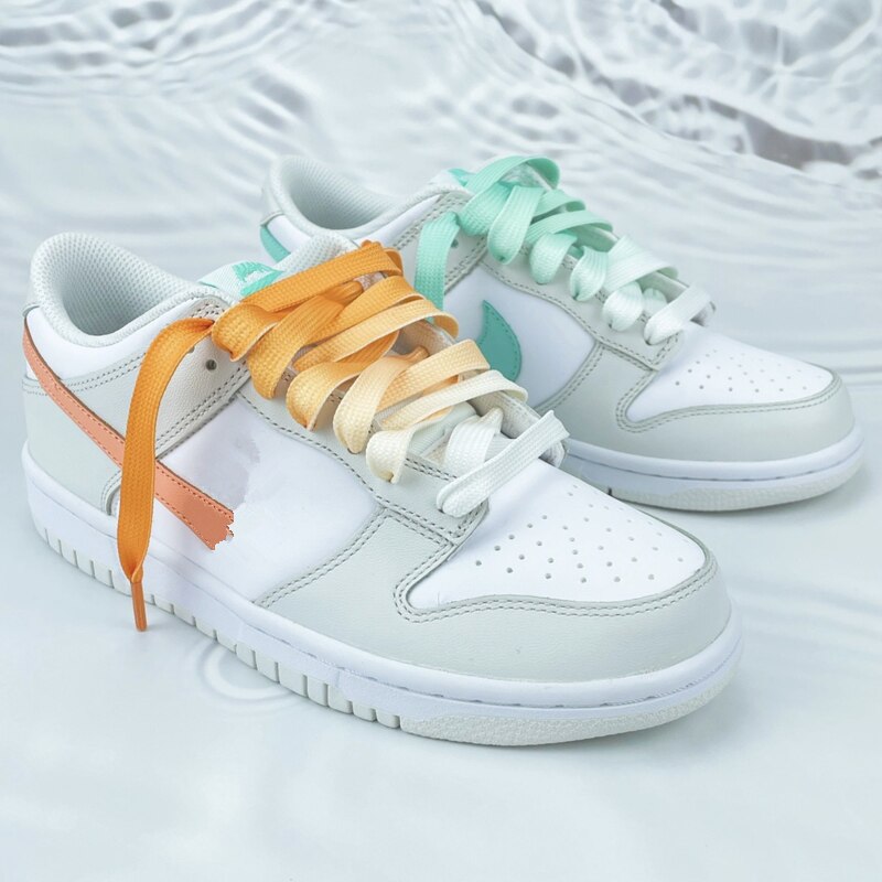 Gradient Color Shoelaces Men Women Green Blue Pink 120/160cm Trend Personality Sport Casual Shoes Laces