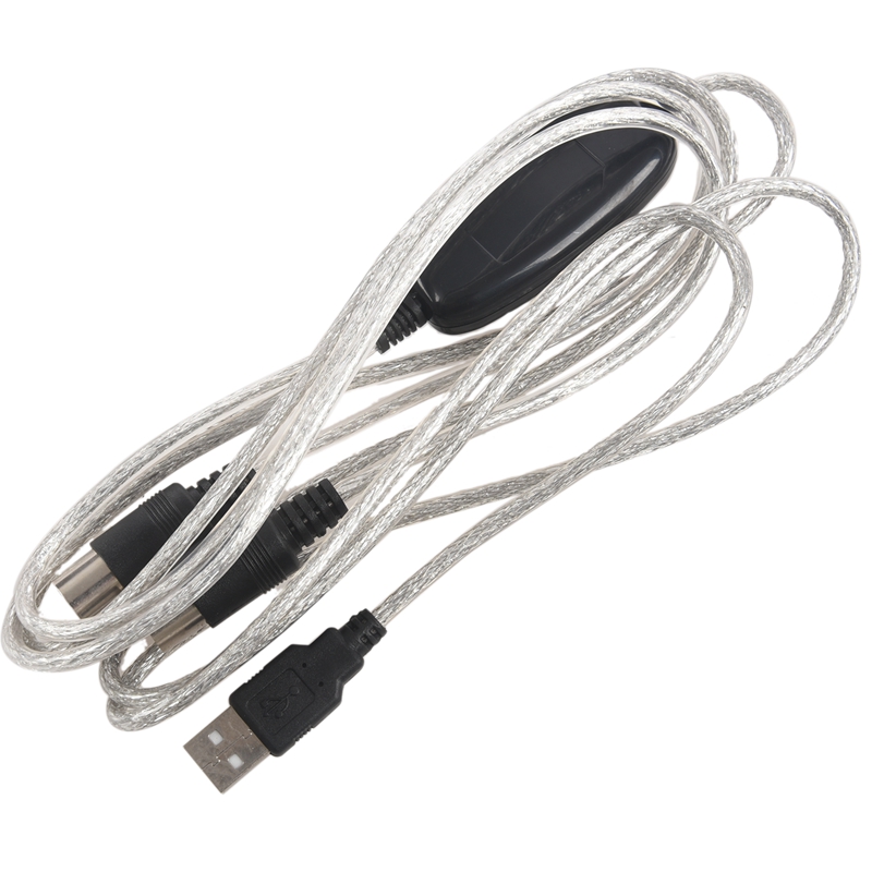semoic USB IN-OUT MIDI Cable Converter PC to Music Keyboard Adapter Cord