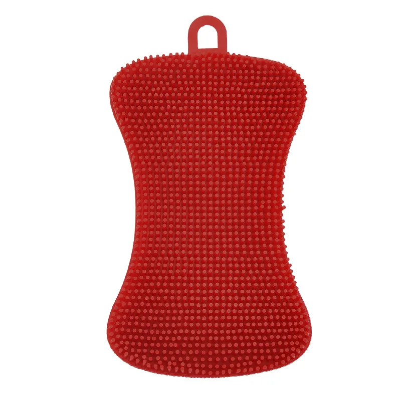 Esponja de silicona para cocina, depurador para lavar platos, esponja de limpieza para el hogar, utensilios de cocina, accesorios de cepillo para platos, 1 Uds.: Gris oscuro