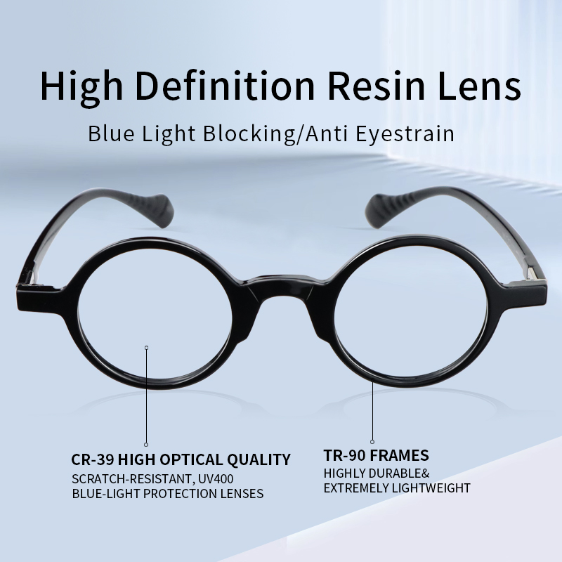 Gafas de lectura con bloqueo de luz azul, lentes con estilo tr90, con montura, antideslumbrantes, con filtro UV, para presbicia