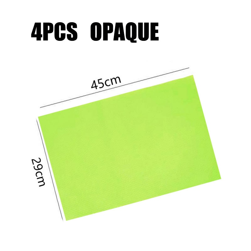 4 stuks/set koelkast organizer waterdichte matten koelkast pad antibacterieel anti-aangroei schimmel vocht op maat gemaakte pad keukengereedschap: 4 stuks groen