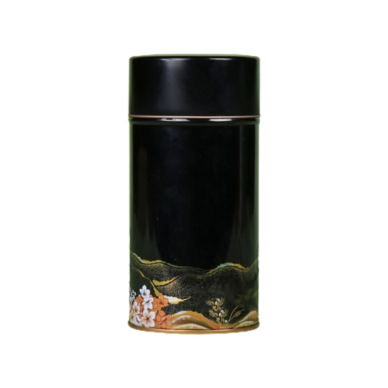 HX5F Tea Tin Canisters Tea Jar Storage Box Small Coffee Tea Storage Jars Sealed Box: Black