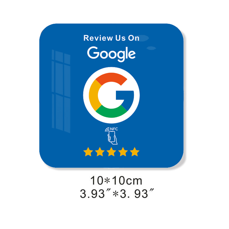 Acrylic NFC Plaque NFC Plate Google Reviews Increase Your Reviews: light brown