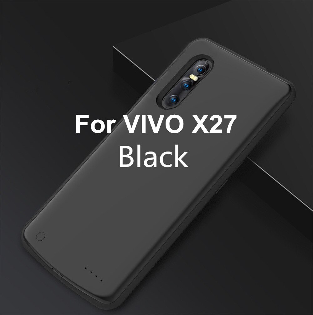 6500Mah Draagbare Power Bank Case Voor Vivo X27 Pro Extended Telefoon Batterij Power Case Voor Vivo X27 Batterij charger Cover: Black For Vivo X27