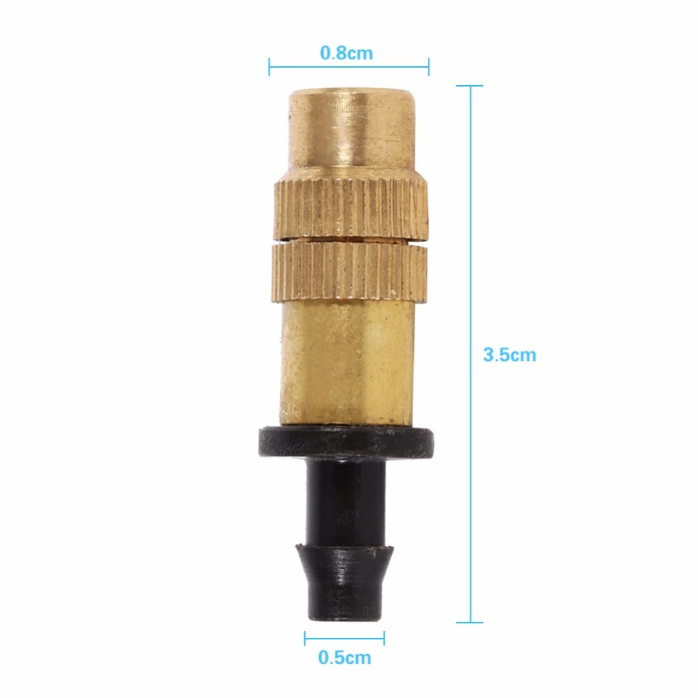5 stk sprøjtedyser tråd messing vand tåge dyse kunstvanding spray dyser sprinkler plantningsværktøj havevandingssystem