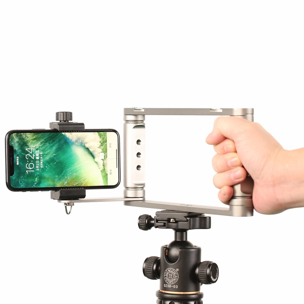 Smartphone Video Rig,for iPhone Filmmaking Recording Vlogging Rig Case,Phone Movies Mount Stabilizer for iPhone 13 12 Pro X