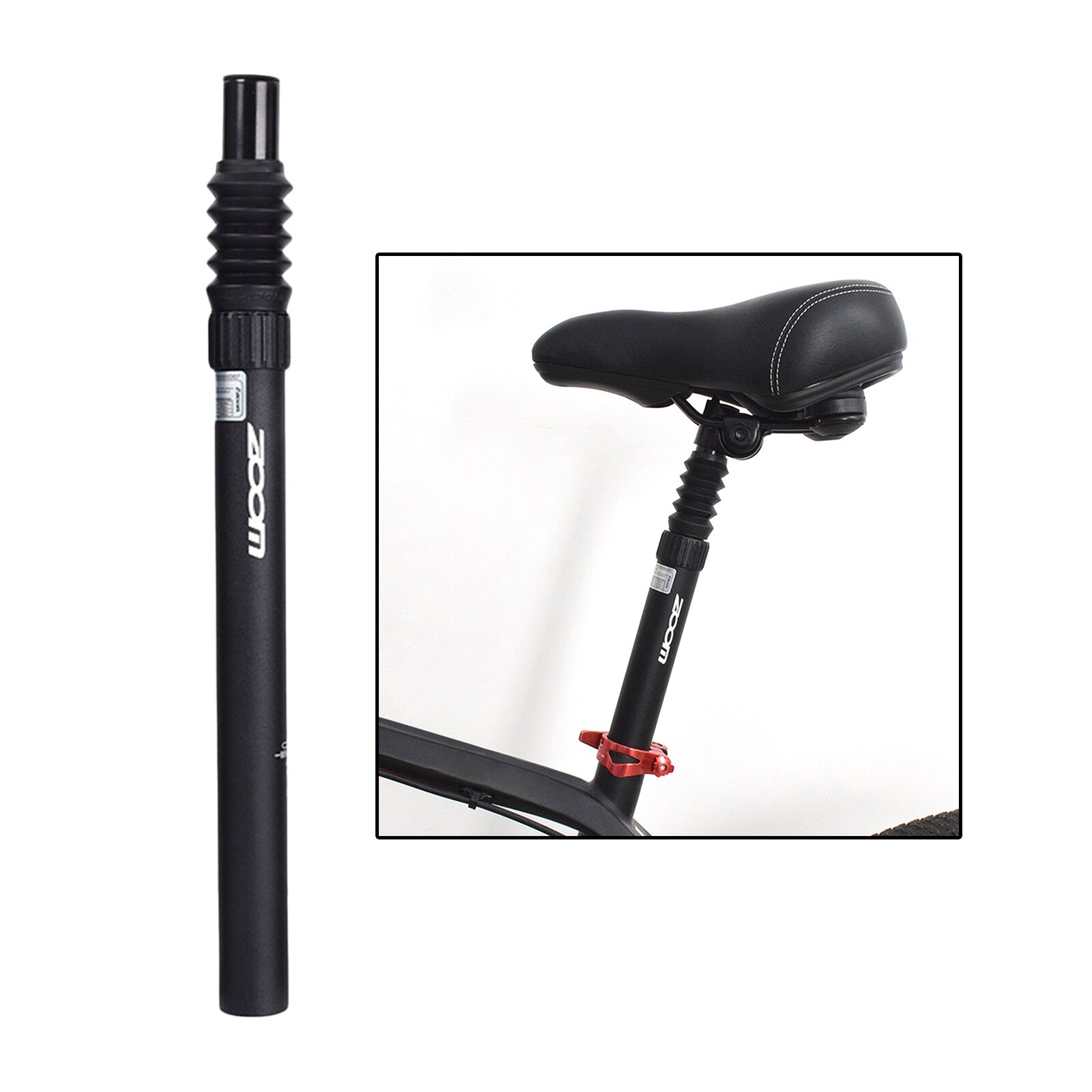 Tija de sillín de bicicleta, amortiguador, tubo de sillín, 25,4/27,2/28,6/30,9/31,6x350mm: 27.2mm