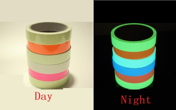 3cm * 1M lśniąca taśma samoprzylepna świecąca noc/ciemna scena bezpieczeństwa uderzająca ostrzegawcza taśma bezpieczeństwa