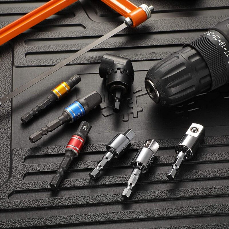 7Pcs Power Drill Sockets Adapter Extension Sets,Socket Adapter, 105 Degree Right Angle Drill Bit,Extension Drill Bit Set