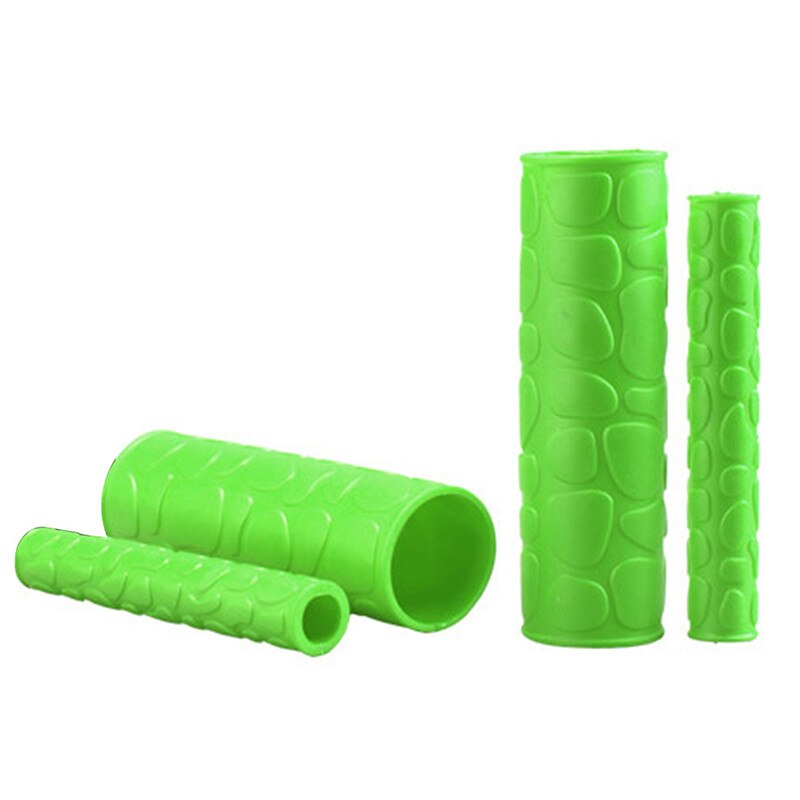 4 Pc Stuur Grips Cover Universal Motorcycle Grips Stuur Zachte Rubberen Bar Remhendel Siliconen Mouw: Green