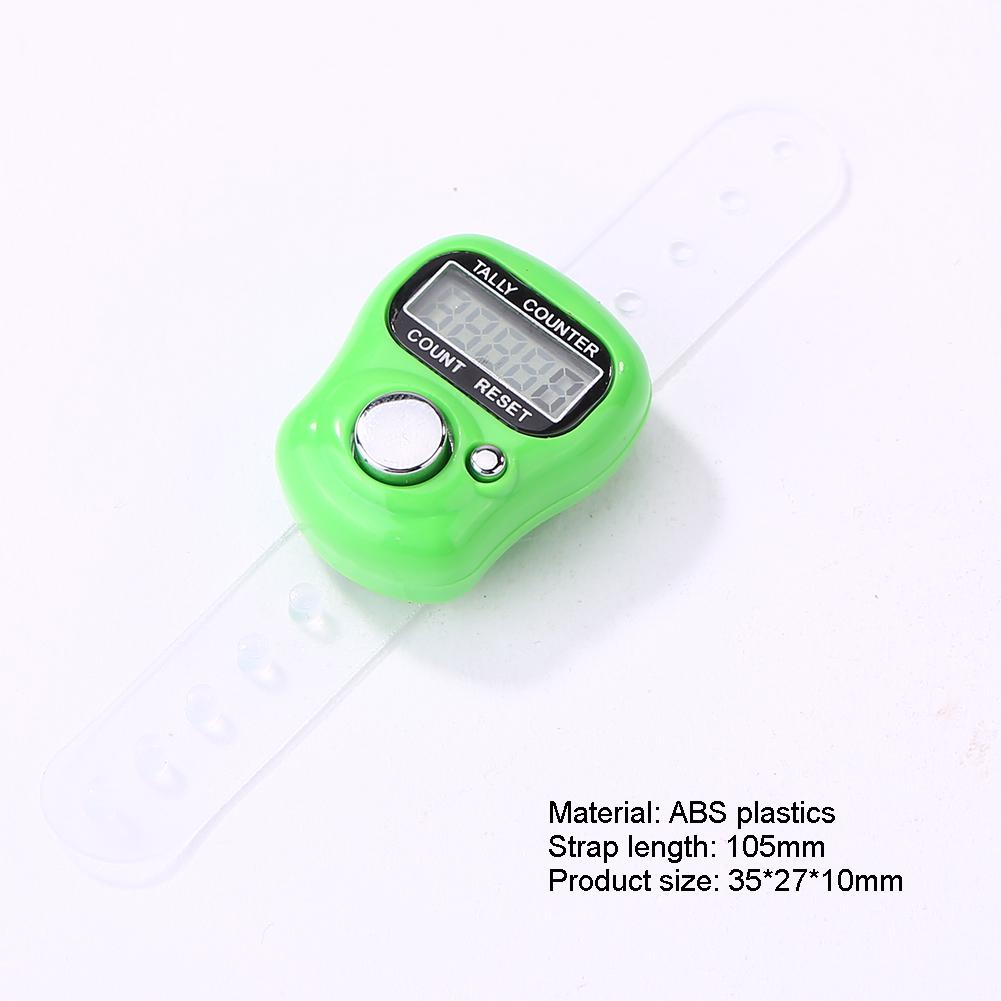 Mini Stitch Counter Marker Row Finger Electrician Use Accurate Counter LCD Electronic Digital Tally AG3 Button Battery: Green