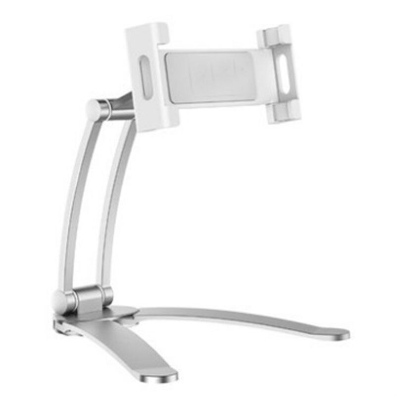 Wall Desk Tablet Stand Kitchen Tablet Mount Aluminum Alloy Smartphones Holders Lazy Bracket: Sliver Large