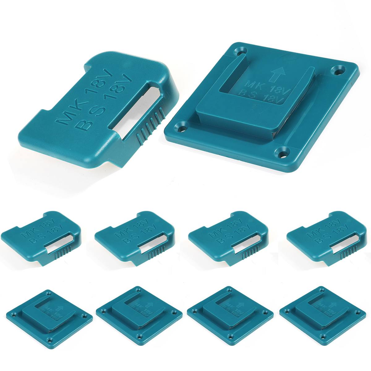 5Pcs ABS Battery Mounts for Bosch 14.4/18V battery and machine Storage Holder Shelf Rack Stand Slots Battery Blue/Black: 5Pcs Blue