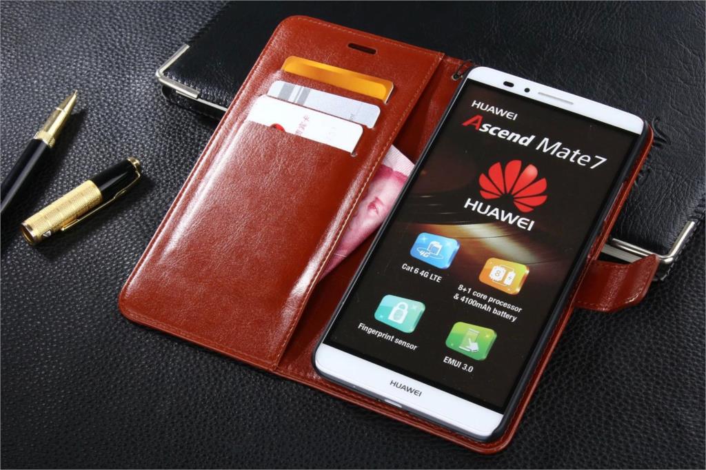 Funda para Huawei Mate 7 de gran con tapa magnética de piel sintética para Huawei Ascend Mate 7