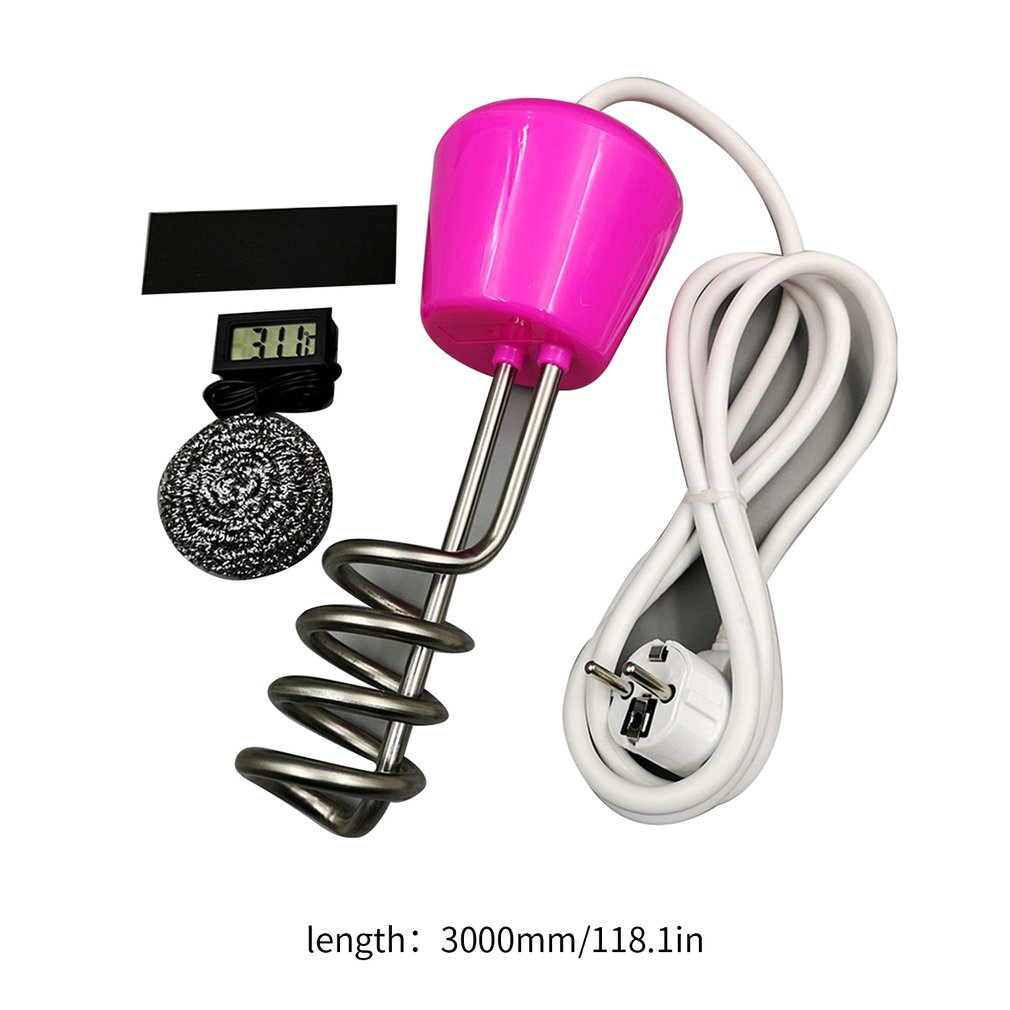 3000W Electric Floating Speed Immersion Boiler Bath Tub Water Heater and Cable: White